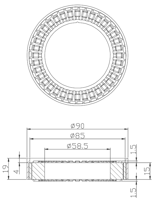 130W 400W frameless brushless motor dimension