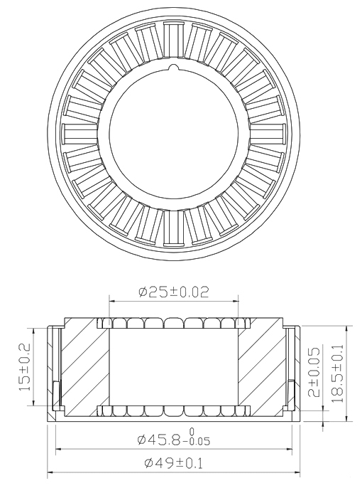 9W 16V frameless brushless motor dimension